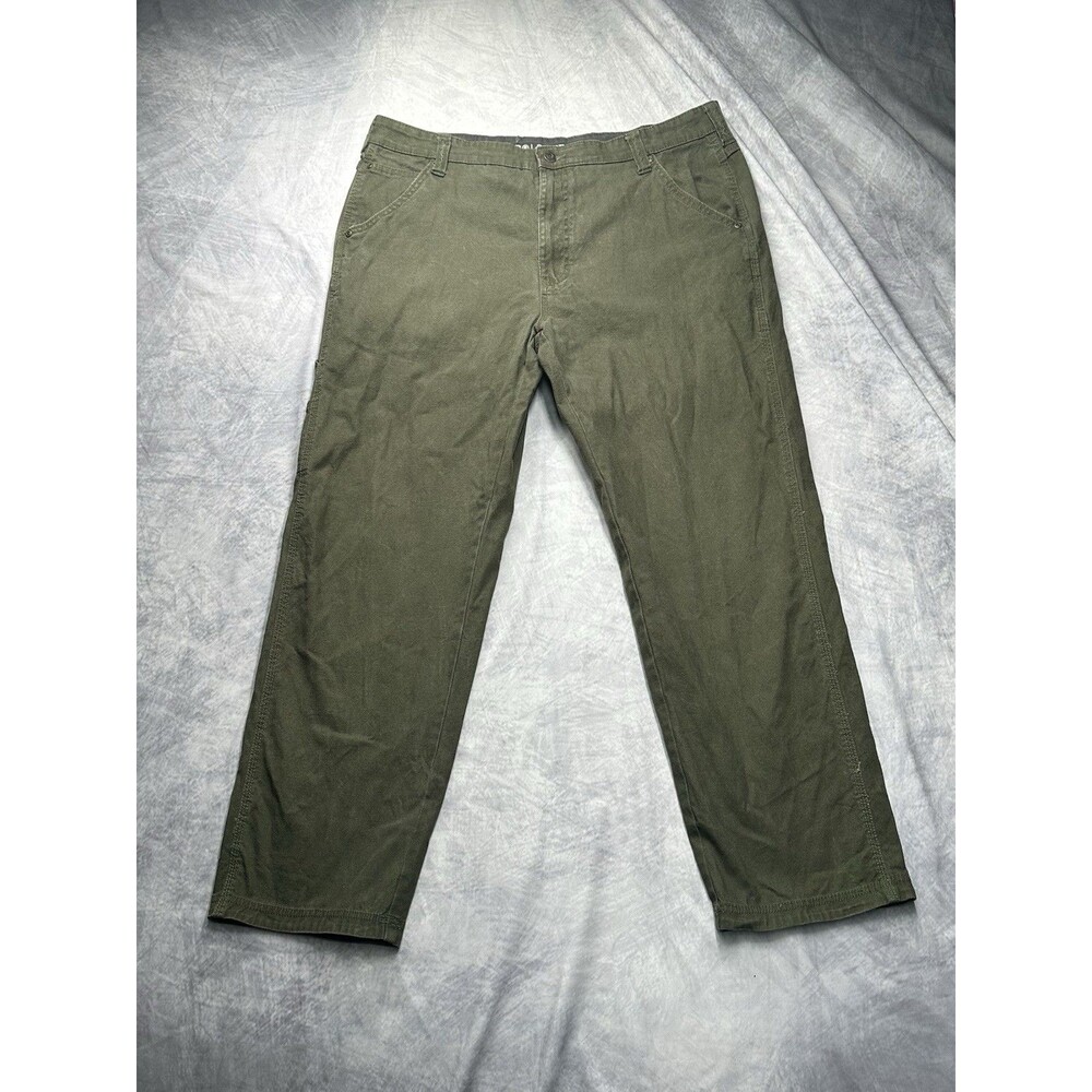 Smith's Workwear Men's Duck Canvas Carpenter Pants Green 36x32